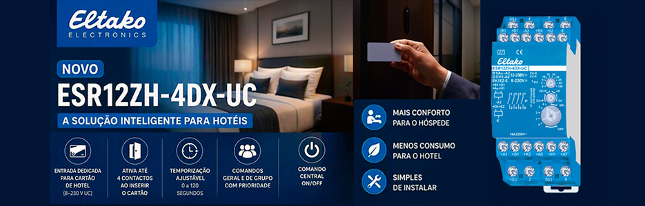 Novo telerruptor Eltako Hotel Card: ESR12ZH-4DX-UC
